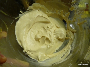 The caramel cream, just a little over whipped
